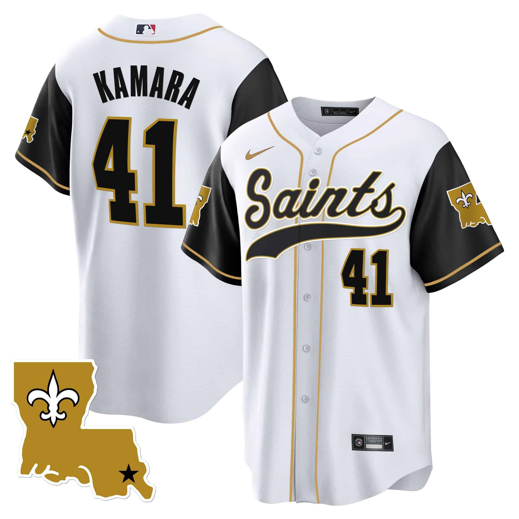 Men New Orleans Saints #41 Kamara White 2024 Nike 1987 Legacy Cool Base NFL Jersey style 2